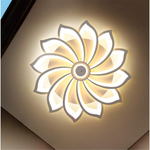 Plafonnier LED dimmable télécommande intensité réglable 8 têtes grand salon