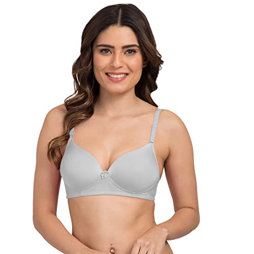 Image of Tweens - Heavily Padded Semi Push-Up Bra - Polyamide Fabric - 3 /4th Coverage, Wireless, Multiway Straps, Seamless - Everyday T-Shirt Bra