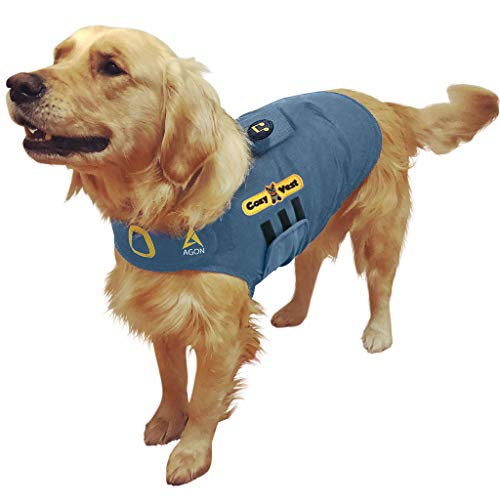 Cozy Vest 3-In-1 Dog Anxiety Vest Music & Aromatherapy Coat Relaxing Sound & Essential Oil Scent Canine Stress Relief Fireworks Thunder Separation Shirt Jacket Thunderstorm (Gray, Xl [65-110 Lbs]) #TOP1