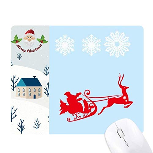 Tapis de souris Noël anti-dérapant motif flocon de neige pour bureau stable