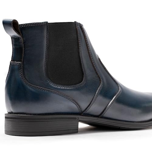 Image of Holy dove Chelsea Boots Men - Genuine Leather,Chelsea Boots for Men with Side Zipper, Casual Slip-On Ankle Boots, Chukka & Oxford Style Dress Boots