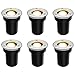 Landscape Lights Sunriver 6Pack LED Well Lights 1W 12V-24V Ground Lights IP67 Waterproof Low Voltage Landscape Lighting Spotlight for Driveway, Deck, Step, Garden Lights Outdoor (Warm White)
