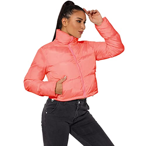 Hujoin Women's Crop Short Jacket Cropped Puffer Fashion Jackets for Women Warm Winter Lightweight Coat3