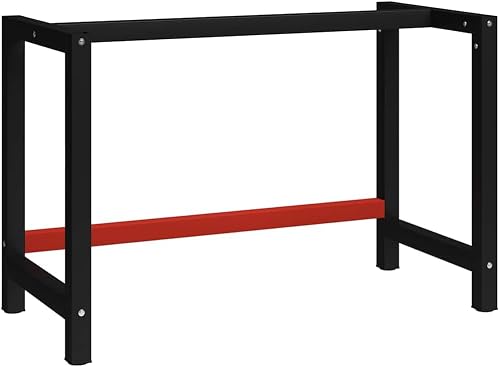 vidaXL Cadre de Banc de Travail Métal 120x57x79 cm Noir et Rouge 