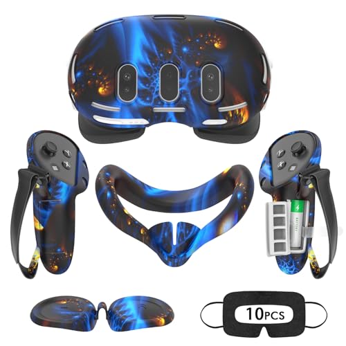Silicone Cover Set for Meta Quest 3, Upgraded Design Full