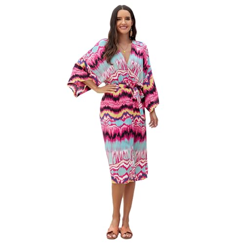 Traje de baño para mujer: cárdigan, ponchos holgados y camisa floral