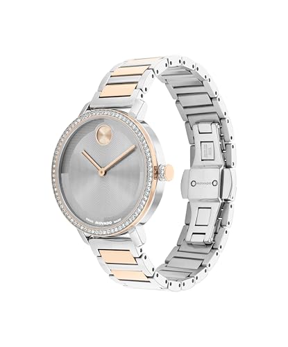 Movado Bold Women's Watch - Swiss Quartz, Stainless Steel Bracelet, Crystal-Set Bezel- Modern, Elevated Luxury Fashion Timepiece for Her - 34mm2