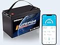 Mehrpow 12V 100Ah LiFePO4 Lithium Battery, Bluetooth Lithium Battery,Up to 20000 Cycles, 100A BMS, Max.1280Wh Energy with 10 Years Lifetime Low Temp Cut off, Perfect for Trolling Motor,RV, Solar