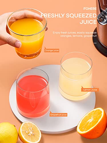 image for FOHERE Orange Juicer Squeezer Electric Citrus Juicer with Two Intercha