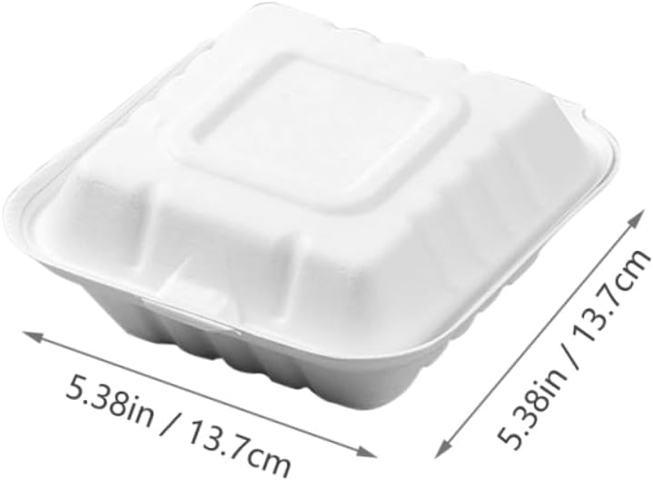 50pcs Takeout Packaging Boxes for Hamburgers Food Container Box for Snacks for Office School Picnic and Parties