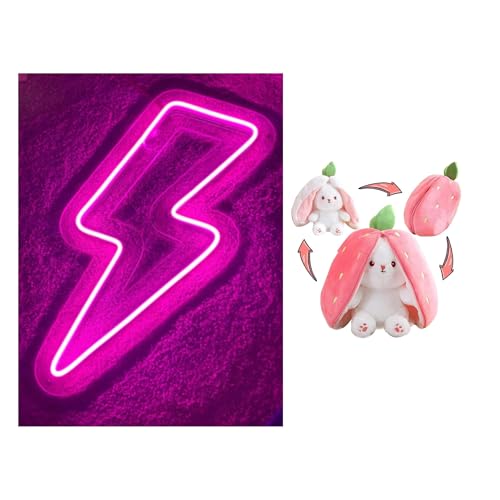 Image of EITHEO Stuffed Animal Plushie Stuffed Toy for Kids (Neon Volt + Bunny)