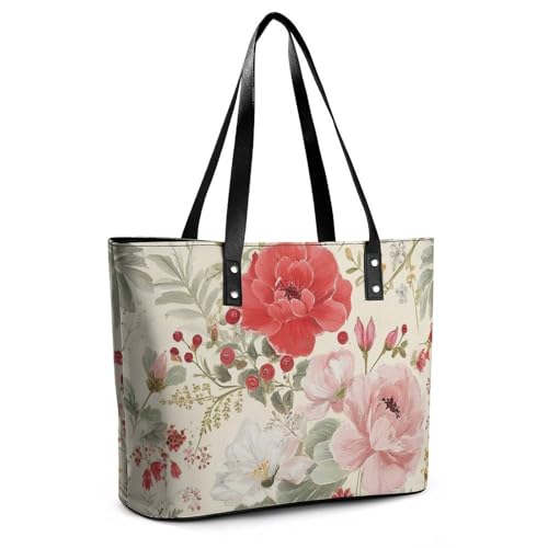 Large Capacity Work Tote Bag Soft Leather Handbag miniatura 5