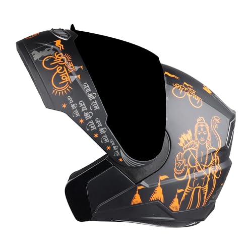 Steelbird SBA-7 Jai Shree Ram ISI Certified Flip-Up Helmet for Me...