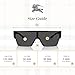 BURBERRY BE4291 346487 38MM Matte Black/Grey Rectangular Sunglasses for Men+Bundle with Accessory Eyewear Kit