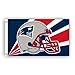 Fremont Die NFL New England Patriots 3' x 5' Flag with Grommets, 3 x 5-Foot, Helmet