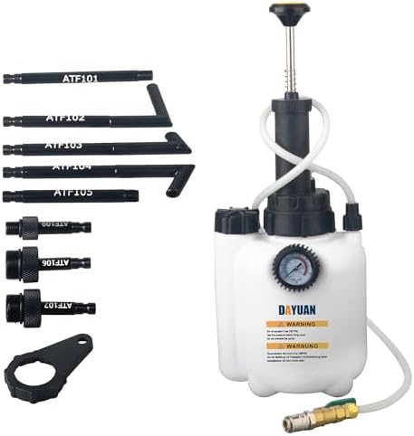 DAYUAN 3L Manual Transmission Fluid ransfer Pump, Oil Filling Filler System Fluid Pump Tool for Automatic Transmission with Adapters