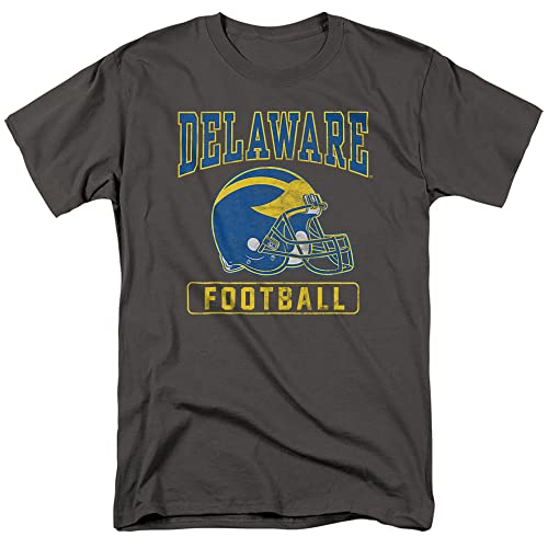 University of Delaware Official Football Helmet Unisex Adult T Shirt,Charcoal, Large