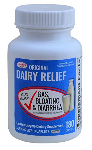 Lactase Enzyme 180 Caplets Generic Lactaid Original Strength