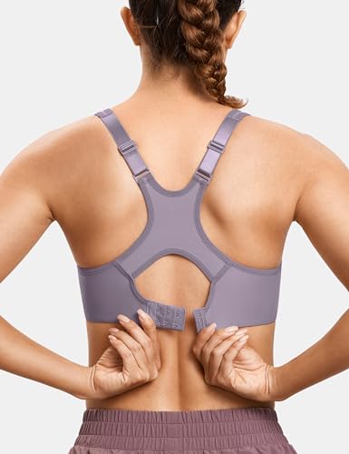 Image of SYROKAN Women's Full Support High Impact Racerback Lightly Lined Underwire Sports Bra