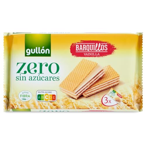 Gullón Zero sin Azúcares Sabor Vainilla, 3 x 60g