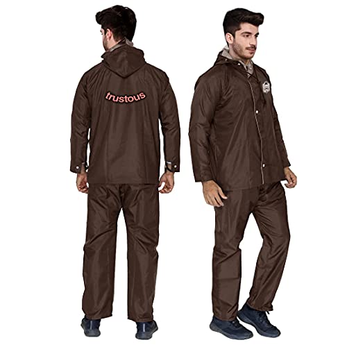 Image of Trustous Men's & Women's Waterproof Double Layer Reversible Raincoat with Pant 100% Water Proof with 4 Colour's and 6 Size (M to 4XL)