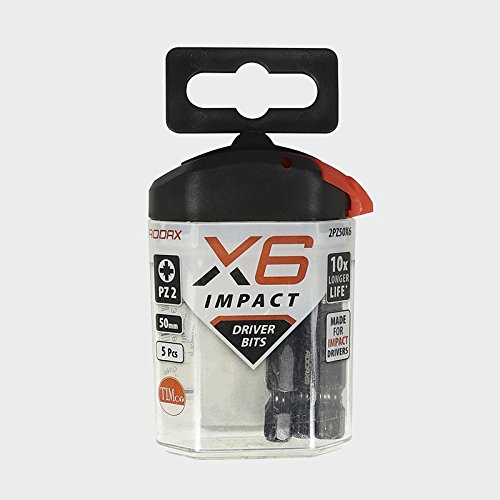 TIMCO X6 Impact Pozi Driver Bit - PZ2 x 50, No.2 x 50mm - Image 2