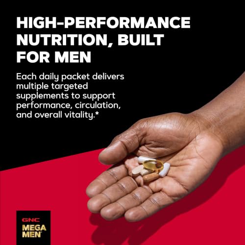 GNC Mega Men Performance & Vitality Vitapak Program V2, 30 Ct, 30 Servings
