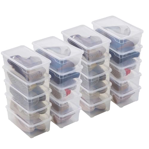 Boîtes de rangement 5L avec couvercle pour protéger les chaussures de femmes