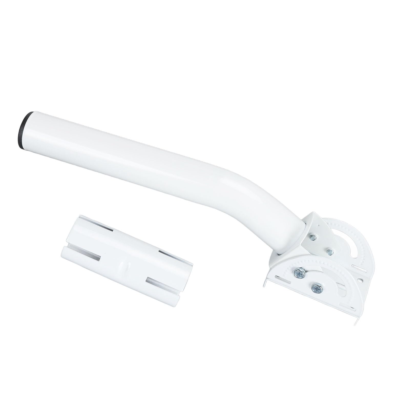 Support de Toit Satellite Double sécurité Coupe-Vent en Acier Inoxydable pour Antenne Rectangulaire V2, Kit de Montage Internet Satellite Robuste pour Routeurs WiFi, Angle Réglable, Blanc