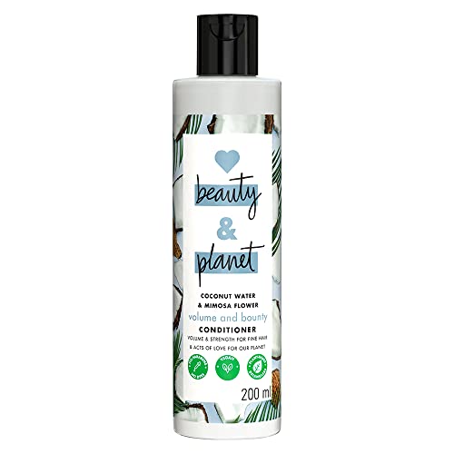Love Beauty & Planet Coconut Water and Mimosa Flower Volume and Bounty Conditioner|| No Parabens|| No Dyes|| 100% Organic Coconut Oil|| 200ml