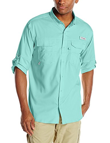 Columbia Men's Blood and Guts III Long Sleeve Woven Shirt, Gulf Stream, X-Large