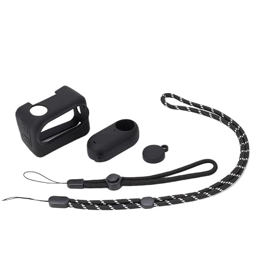 �V���R���J�o�[ �݊���������܂� Insta360 GO 3 | �\�t�g�ی�P�[�X�|�b�h�X�g���b�v�t���J�����X�g���b�v���J�o�[ GO 3S �Ή��p(Black cover)