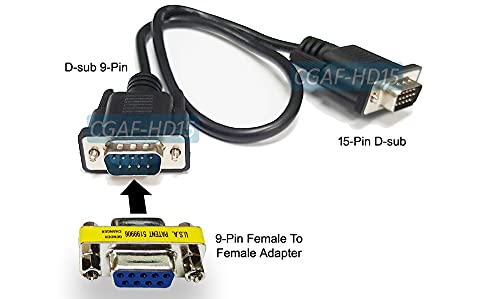 D-Sub 9-Pin Rgb Female To Hd15 Vga Male Adapter Cable #TOP1