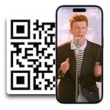 Rick Roll QR Code Stickers [5-Pack] Never Gonna Give You Up Prank Meme | Funny Car Stickers, Decals for Trucks, Tool Box, Hard Hat, Water Bottle, Laptop (2.5" x 2.5")