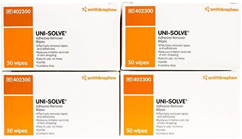 UNI-SOLVE ADHESIVE REMOV WIPES 50 count 4pack