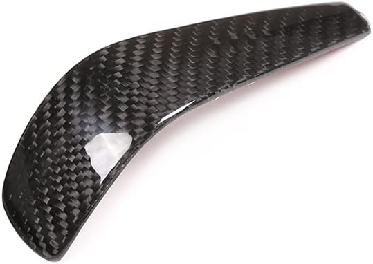 YIWANG Car Center Gear Shift Head Cover Trim for BMW E48 E61 E64 E65 E85 E86 E53 E81 E82 E87 E90 E91 E92 E93 F01 E87 1 Series 5 Door Hatchback (Real Carbon Fiber-Black)