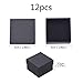 12 Pcs Boîte à Bijoux Carré Carton Anneaux Boîtes Bijoux Carton Papier Boîte-Cadeau de Détail pour Colliers Anniversaires Mariages Fête Festivals Anniversaires 5x5x3cm
