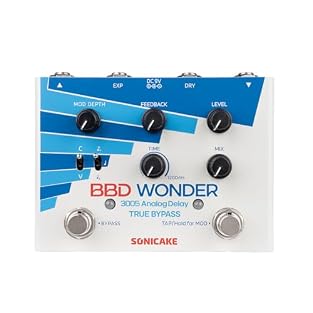 1200ms BBD Delay - This delay pedal equipped with 4 MN3005 BBD chips, with a maximum delay time of up to 1200ms, pure analog circuit design faithfully reproduces the classic BBD delay sound.
