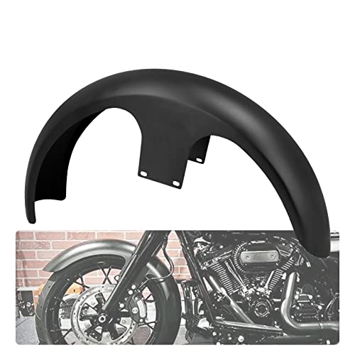 Image of 21-Inch Front Fender Fit for Harley Touring 1996-2023 | Matte Black Front Mudguard for 120 /R19 Tires, Fits Road King, Road Glide, Street Glide, Electra Glide and Custom Baggers