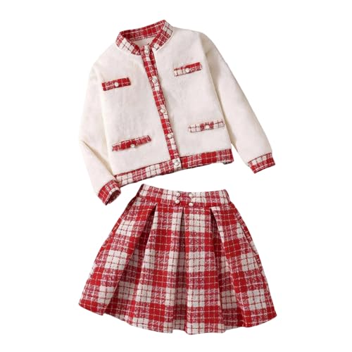 Vestido festivo para niñas, conjunto de dos piezas con top y falda para fiestas de gala