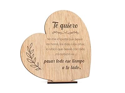 CONTRAXT Tarjetas Felicitacion San Valentin madera. Regalos aniversario pareja cartas amor para mi novio novia tortolitos postal san valentin tarjeta hombre mujer (Parejas), Español | Ya disponible en tu tienda friki favorita! En mundofriki.es!