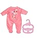 Produktbild Zapf Creation 706312 Baby Annabell Little Strampler pink 36 cm - rosa Puppenstrampler mit Kleiderbügel