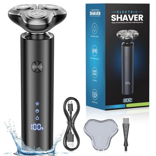 Electric Razor for Men, Men's Electric Shaver, 3-Blade Rotary Shaving