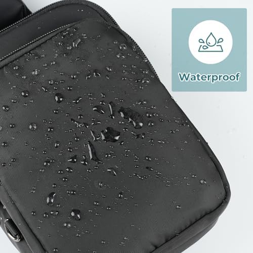 BROADREAM 슬링 백, 도난 방지 잠금 지퍼가 있는 크로스바디 백, RFID 차단 및 방수 여행 작업 스포츠용 — 사진 7