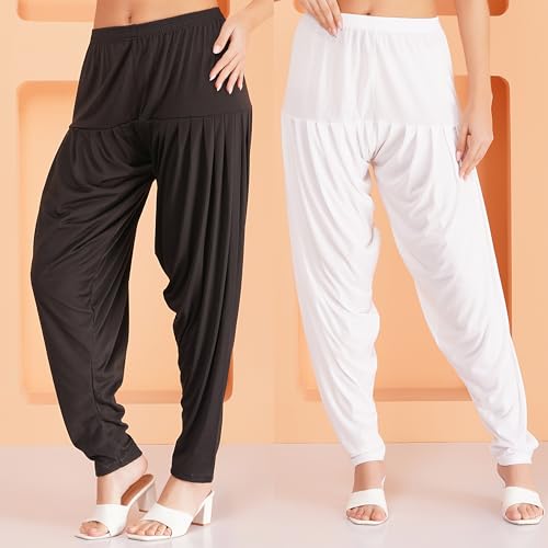 Image of Buy That Trendz Patiala Pant for Women Viscose Relaxed Fit Dhoti Patiyala Salwar Harem Style Bottom Pants