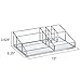 Amazing Abby - Tiffany - Acrylic Cosmetic Organizer, Transparent Plastic Makeup Holder, Compartmented, Shatter-Proof, Perfect Bathroom Vanity Storage Solution for Beauty Supply, Large