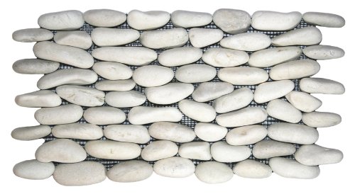 White Standing Pebble Tile Sample #TOP13