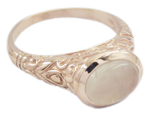 Bague en argent 925 et quartz rose RIYO, un bijou de créateur élégant en taille 57