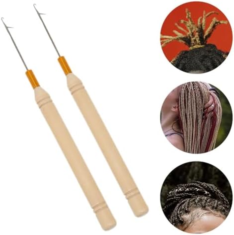 KAIYUEMAOYI 2x 2 Pieces Crochet Hooks Pulling Knitting Crocheting Material Suitable for Home Use Barber Shops