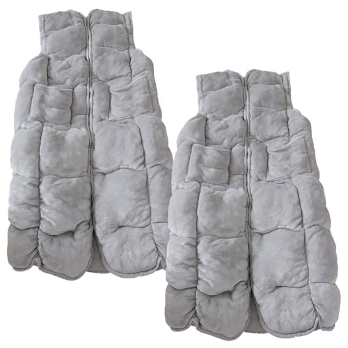 アイリスプラザ(IRIS PLAZA) 2枚セット 着るこたつ 着る毛布 これ1枚でこたついらずの着るこたつ 部屋着 60×130cm もこもこ どこでもあったかグッズ ライトグレー